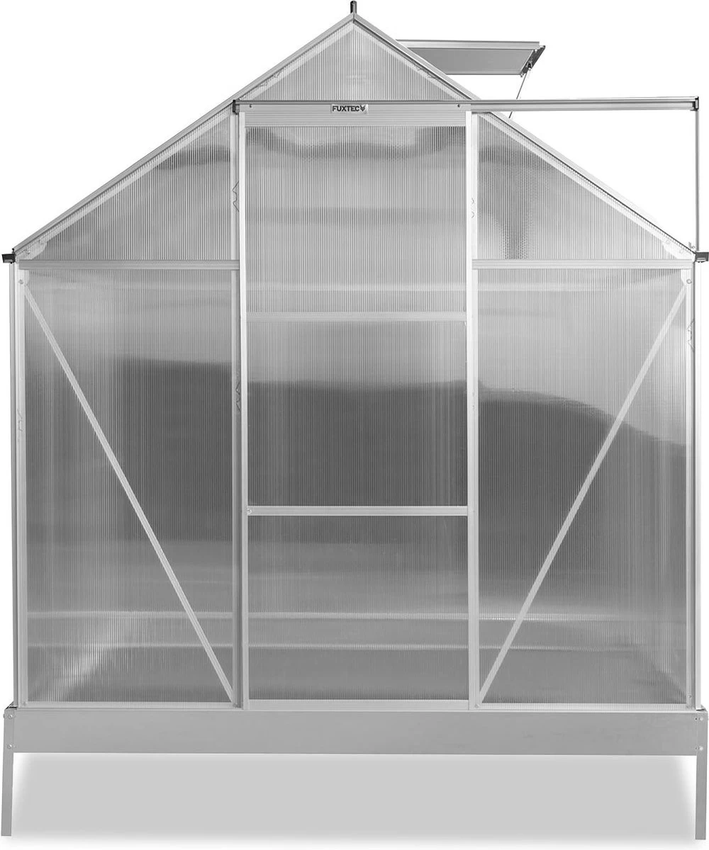 FUXTEC Tuinkas 3,6m² - Broeikas - Kweekkas - Hobbykas - Aluminium/holle Kamerplaat - FX-GWH136 3 FUXTEC Tuinkas 3,6m² - Broeikas - Kweekkas - Hobbykas - Aluminium/holle Kamerplaat - FX-GWH136 - Afbeelding 3
