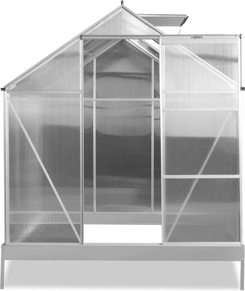 FUXTEC Tuinkas 3,6m² - Broeikas - Kweekkas - Hobbykas - Aluminium/holle Kamerplaat - FX-GWH136 6 FUXTEC Tuinkas 3,6m² - Broeikas - Kweekkas - Hobbykas - Aluminium/holle Kamerplaat - FX-GWH136 - Afbeelding 6