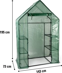Kinzo Garden - Plastic Broeikas - Serre Van Meerdere Verdiepingen - 143 X 73 X 195 - Groen -Tuin En Buiten 1030x1200