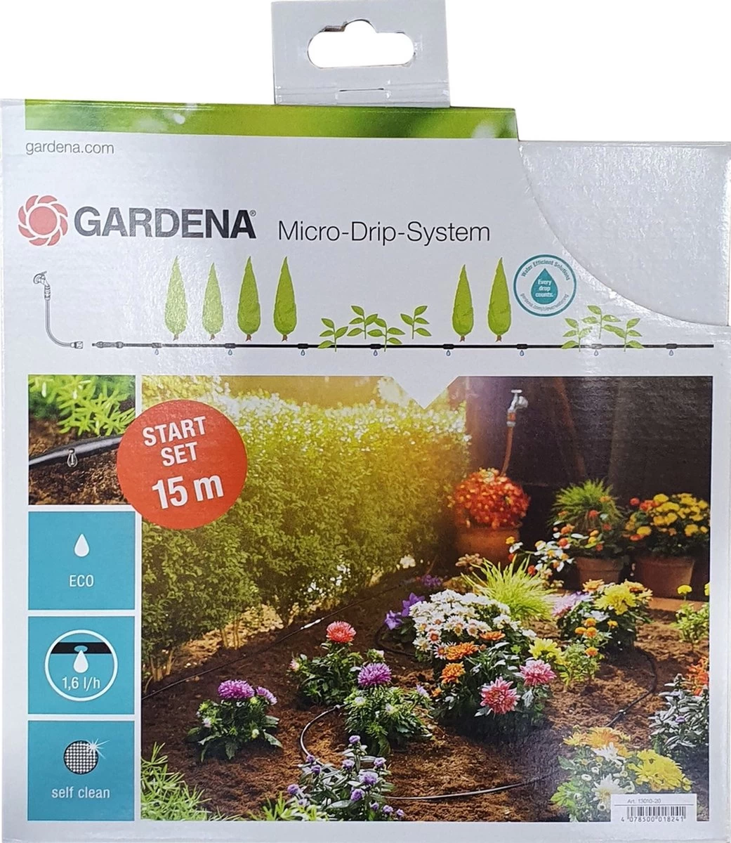 GARDENA Micro Drip System Startset S - Voor Rijplanten Druppelsysteem- 15 Meter 6 GARDENA Micro Drip System Startset S - Voor Rijplanten Druppelsysteem- 15 Meter - Afbeelding 6