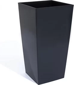 Prosperplast Kunststof Urbi Bloempot/plantenpot Met Binnenpot Antraciet 40 X 40 X 75 Cm - 37/91,5 Liter - Hoge Vierkante Bloempotten -Tuin En Buiten 1043x1200 1