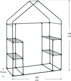 Broeikas / Tuinkas - 147 X 195 X 73 Cm - PVC Folie 17 Broeikas / Tuinkas - 147 X 195 X 73 Cm - PVC Folie -Tuin En Buiten 1048x1200 1