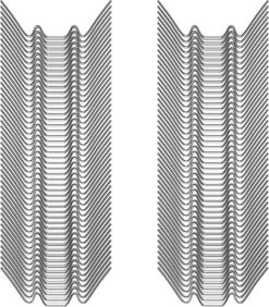Deuba Kasklemmen RVS - 100 Stuks – Afmeting 85 X 30 X 1,5 Mm – Zilver