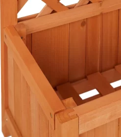 Relaxdays Plantenbak Met Klimrek - Bloembak Trellis - Rankhulp Hout - Voor Klimplanten -Tuin En Buiten 1063x1200 2