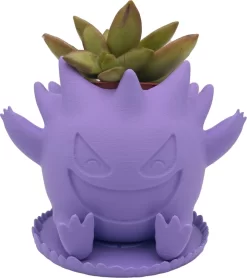 Azhora Pokémon Gengar Bloempot - Inclusief Opvangschaal - Lichtpaars