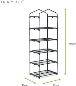 Bramble - Tuinkassen - 5 Lagen - Miniserre - Draadplanken - Gemakkelijk Te Monteren - 69 X 49 X 193 Cm -Tuin En Buiten 1068x1200 1
