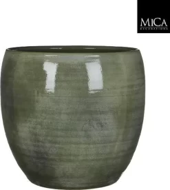 Mica Decorations Lester Bloempot - H31 X Ø33 Cm - Terracotta - Groen 16 Mica Decorations Lester Bloempot - H31 X Ø33 Cm - Terracotta - Groen -Tuin En Buiten 1075x1200