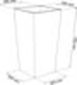 Prosperplast Kunststof Urbi Bloempot/plantenpot Met Binnenpot Antraciet 40 X 40 X 75 Cm - 37/91,5 Liter - Hoge Vierkante Bloempotten -Tuin En Buiten 1080x1200