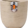 Capi Europe - Bloempot Bol Waste Rib NL - 43x41 - Terrazzo Beige - Voor Binnen En Buiten - KTBR933