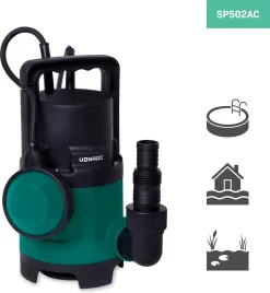 VONROC Dompelpomp/Waterpomp 400W - 8000l/h - Voor Vuil En Schoonwater - Met Vlotter -Tuin En Buiten 1105x1200 1