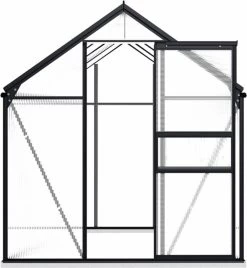 VidaXL Broeikas Met Basisframe 4,75 M² Aluminium Antracietkleurig -Tuin En Buiten 1105x1200 3