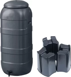 Regenton Rainsaver Antraciet 100 Liter + Voet