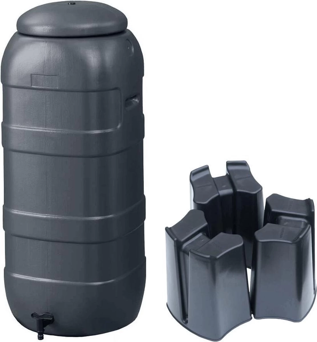 Regenton Rainsaver Antraciet 100 Liter + Voet 1 Regenton Rainsaver Antraciet 100 Liter + Voet