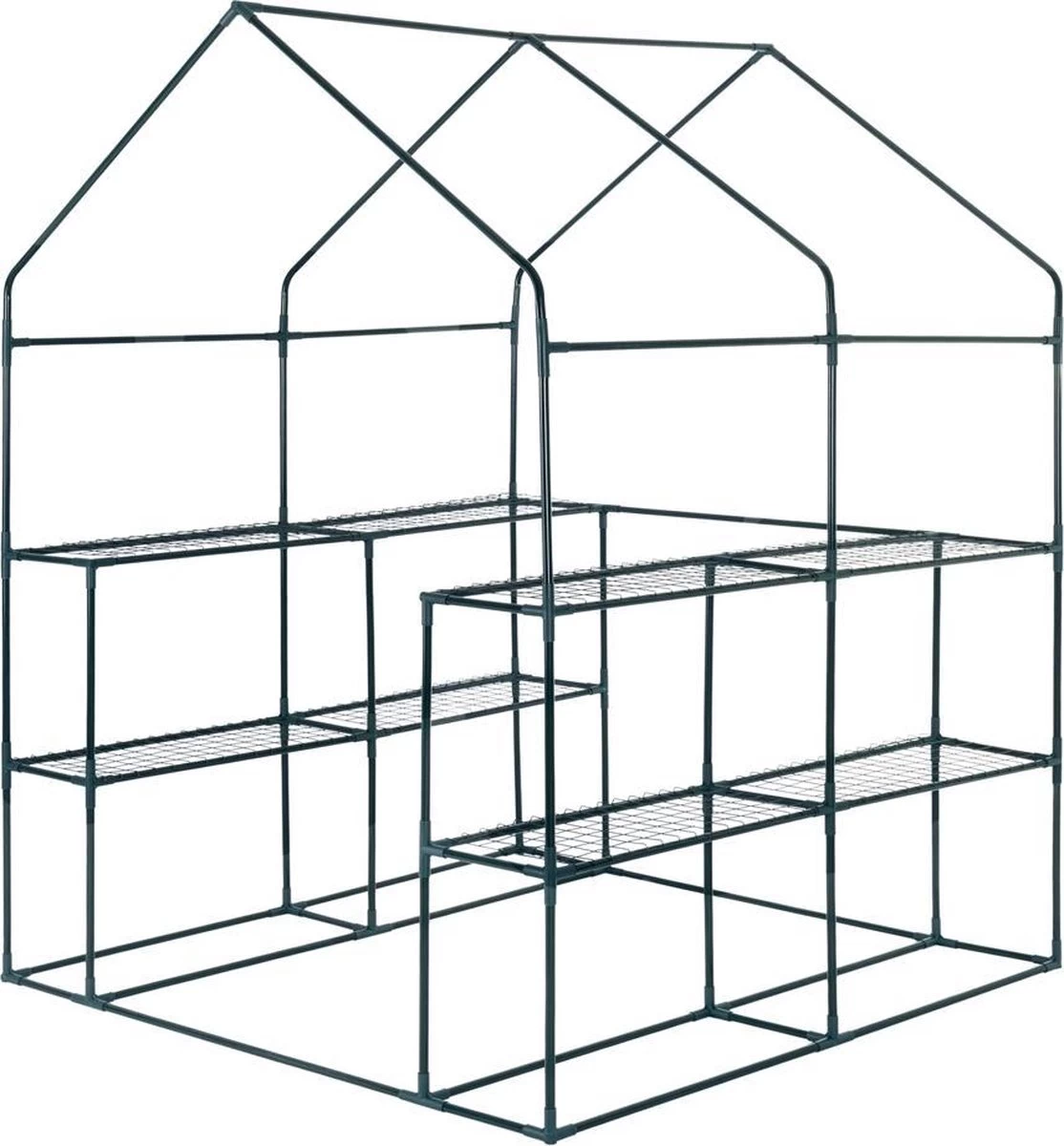 Gardebruk Kweekkas 2m² - 8 Legplanken & 4 Ramen - 195x143x143 Cm 3 Gardebruk Kweekkas 2m² - 8 Legplanken & 4 Ramen - 195x143x143 Cm - Afbeelding 3