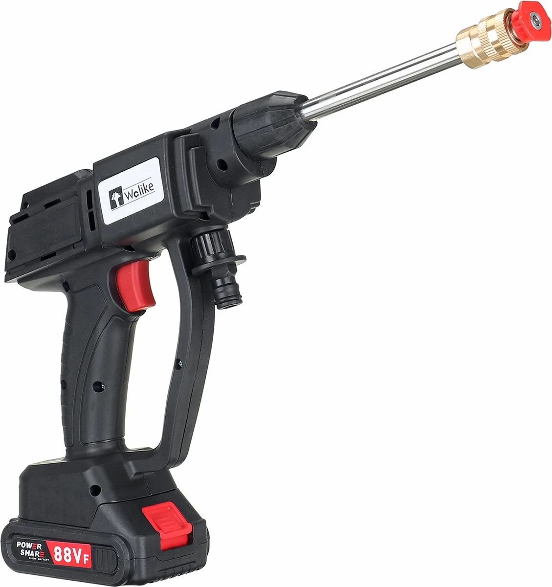 Merkloos Elektrische Accu-Hogedrukreiniger - 20Bar - Multifunctioneel Mondstuk - Draagbaar Oplaadbaar Snoerloos - Reinigingsspuitpistool - Met Rijke Accessoires - Voor Makita 18V-batterij - Voor Auto, Tuin, Terras, Raam (Zwart) 9 Merkloos Elektrische Accu-Hogedrukreiniger - 20Bar - Multifunctioneel Mondstuk - Draagbaar Oplaadbaar Snoerloos - Reinigingsspuitpistool - Met Rijke Accessoires - Voor Makita 18V-batterij - Voor Auto, Tuin, Terras, Raam (Zwart) - Afbeelding 9