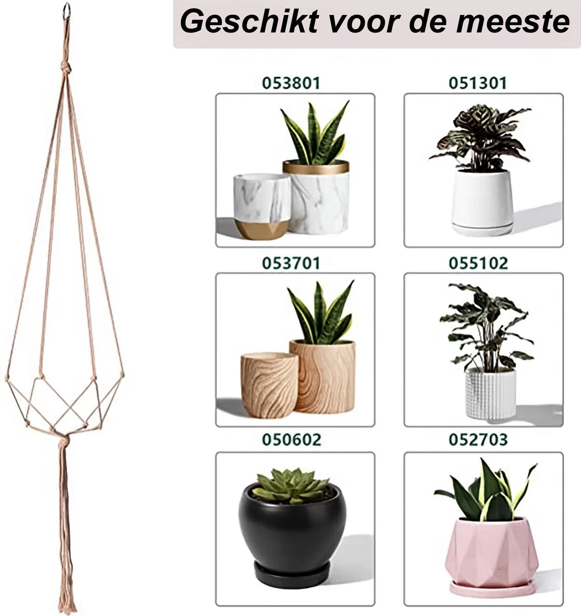 9 Stuks Jute Macrame Plantenhangers - Boho Handgeweven Katoen Hangpot Voor Binnen/Buiten - Hangende Bloempot Met Kralen - Macramé Touw/Koord Hangplant Houder - Bohemian Wandhanger Decoratie - Plant Hanger - Verticale Tuin Bloempothouder Planthanger 4 9 Stuks Jute Macrame Plantenhangers - Boho Handgeweven Katoen Hangpot Voor Binnen/Buiten - Hangende Bloempot Met Kralen - Macramé Touw/Koord Hangplant Houder - Bohemian Wandhanger Decoratie - Plant Hanger - Verticale Tuin Bloempothouder Planthanger - Afbeelding 4
