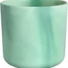 Elho The Ocean Collection Round 22cm - Bloempot Voor Binnen - 100% Gerecycled Materiaal - Gemaakt Met Zeeafval - Ø 22.3 X H 20.4 Cm - Pacifisch Groen
