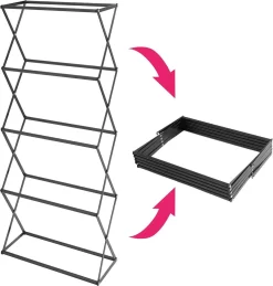 Tectake - Verticaal Plantenrek Met 4 Bakken - 403445 -Tuin En Buiten 1144x1200