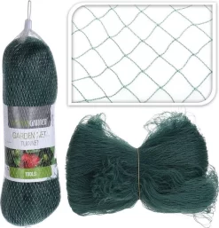 Merkloos Vogelnet Groen 4 X 5 Meter - Beschermnetten Voor De Tuin - Tuin/moestuin Artikelen