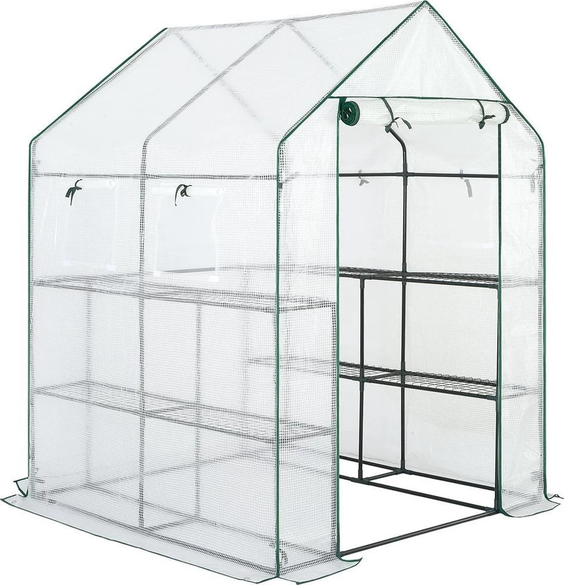 Gardebruk Kweekkas 2m² - 8 Legplanken & 4 Ramen - 195x143x143 Cm 1 Gardebruk Kweekkas 2m² - 8 Legplanken & 4 Ramen - 195x143x143 Cm