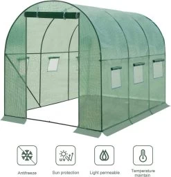 Kas 300x200x190 Cm, Foliekas Wintervast, Tomatenhuis Met Deur 6 Ramen 16 Kas 300x200x190 Cm, Foliekas Wintervast, Tomatenhuis Met Deur 6 Ramen -Tuin En Buiten 1159x1200 2