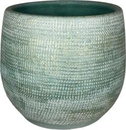 Tokio Bloempot Blauw Aqua D28 X H26 Cm - Nieuwe Collectie