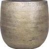 Luxe Plantenpot/bloempot Goud Mira Van Keramiek 24 Cm - Keramische Plantenpotten/plantenbakken