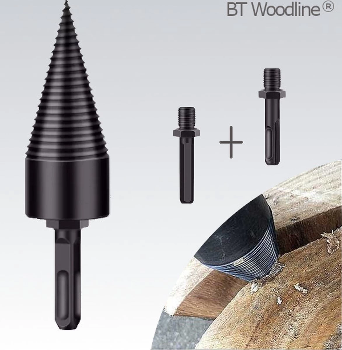 BT Woodline® | Houtklover Inclusief Opbergkoker | Houtsplijter | Houtkloof | Houtsplitter | Houtkloofboor | Kegelsplijter | Houtkliever | Aanmaakhout | Geschikt Voor Accutol, Schroeftol, Boormachine En Kloofmachines 1 BT Woodline® | Houtklover Inclusief Opbergkoker | Houtsplijter | Houtkloof | Houtsplitter | Houtkloofboor | Kegelsplijter | Houtkliever | Aanmaakhout | Geschikt Voor Accutol, Schroeftol, Boormachine En Kloofmachines