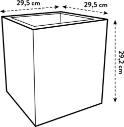 Elho Vivo Next Vierkant 30 - Plantenbak Voor Binnen & Buiten - Ø 29.5 X H 29.5 Cm - Zwart/Living Black -Tuin En Buiten 1174x1200 3