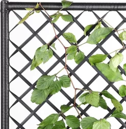 Casaria Polyrattan Plantenbak - Met Klimoprek - 3 Bakken Zwart -Tuin En Buiten 1174x1200 4