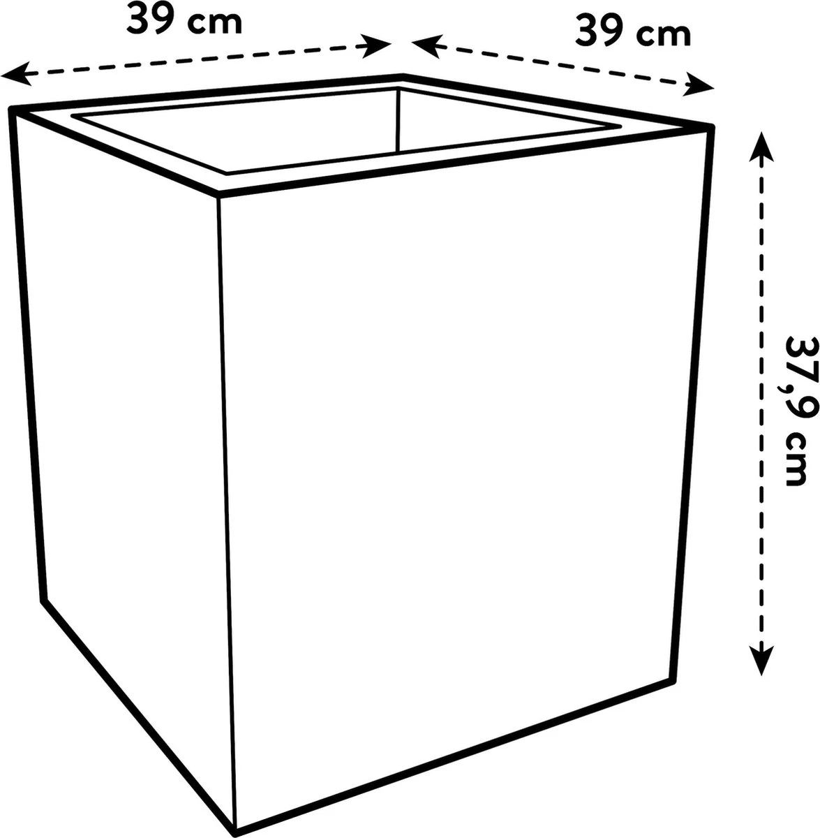 Elho Vivo Next Vierkant 40 - Plantenbak Voor Binnen & Buiten - Ø 39.0 X H 37.9 Cm - Zwart/Living Black 4 Elho Vivo Next Vierkant 40 - Plantenbak Voor Binnen & Buiten - Ø 39.0 X H 37.9 Cm - Zwart/Living Black - Afbeelding 4