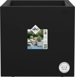 Elho Vivo Next Vierkant 40 - Plantenbak Voor Binnen & Buiten - Ø 39.0 X H 37.9 Cm - Zwart/Living Black