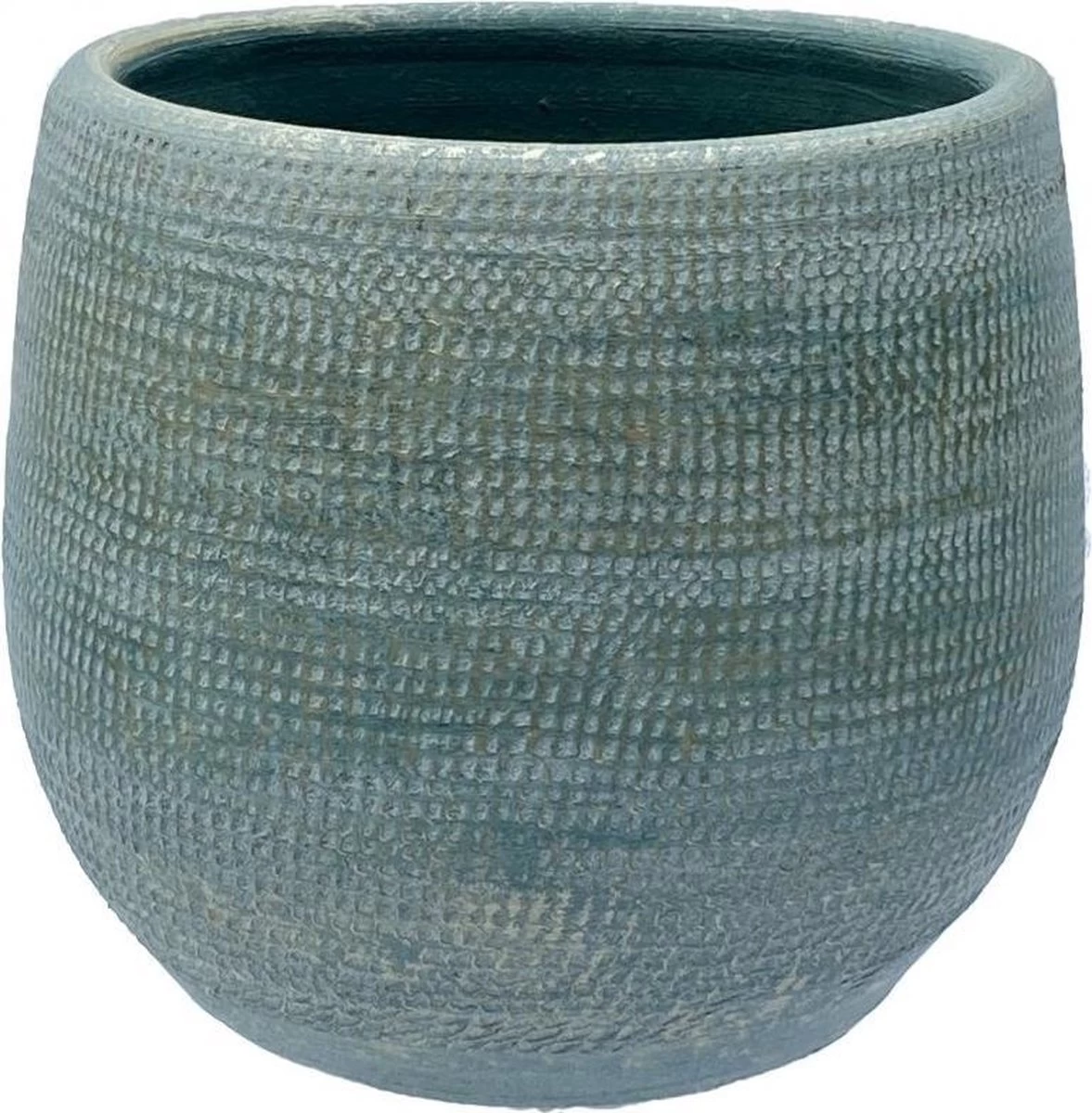 Tokio Bloempot Blauw Aqua D28 X H26 Cm - Nieuwe Collectie 6 Tokio Bloempot Blauw Aqua D28 X H26 Cm - Nieuwe Collectie - Afbeelding 6