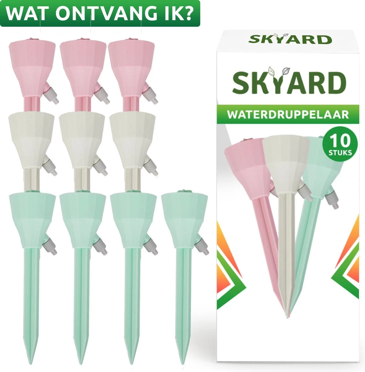 SKYARD® Waterdruppelaar Set Van 10 – Watergeefsysteem Geschikt Binnen (Kamerplanten) En Buiten – Bewateringssysteem Met Instelbare Druppelsnelheid - Irrigatiesysteem - Planten Watergever - Waterbol 6 SKYARD® Waterdruppelaar Set Van 10 – Watergeefsysteem Geschikt Binnen (Kamerplanten) En Buiten – Bewateringssysteem Met Instelbare Druppelsnelheid - Irrigatiesysteem - Planten Watergever - Waterbol - Afbeelding 6