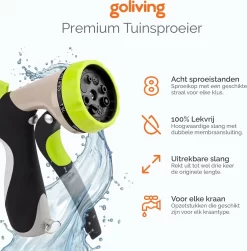 Goliving Tuinslang Flexibel - 30 Meter - Uitrekbare Tuinslang Sproeier - Tuinsproeier - Zwart - Acht Standen - Met Opbergtas -Tuin En Buiten 1180x1200 1