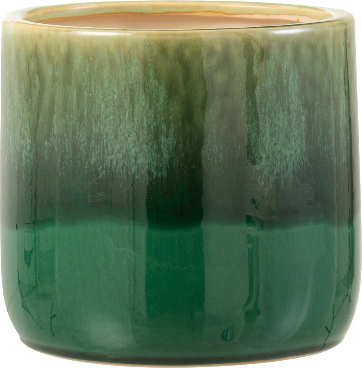 J-Line Bloempot Elise Keramiek Groen Large 1 J-Line Bloempot Elise Keramiek Groen Large