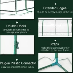 Tunnelkas - Tuinkas - Kweekkas - Broeikas - Kweektent - Kas - 200 X 100 X 80 Cm - Transparant -Tuin En Buiten 1190x1200 1