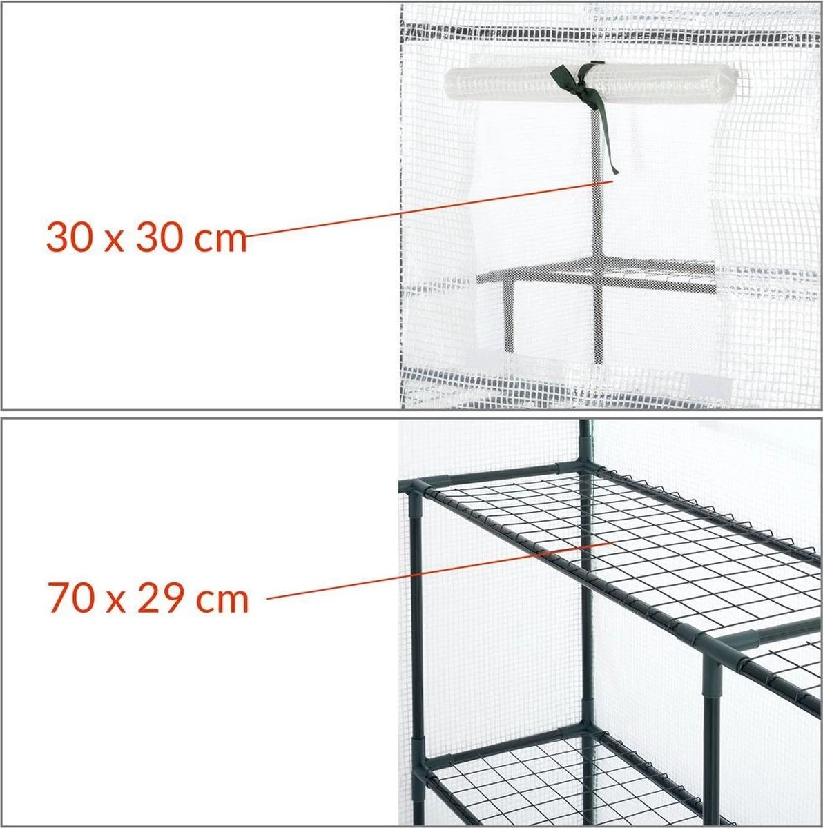 Gardebruk Kweekkas 2m² - 8 Legplanken & 4 Ramen - 195x143x143 Cm 12 Gardebruk Kweekkas 2m² - 8 Legplanken & 4 Ramen - 195x143x143 Cm - Afbeelding 12