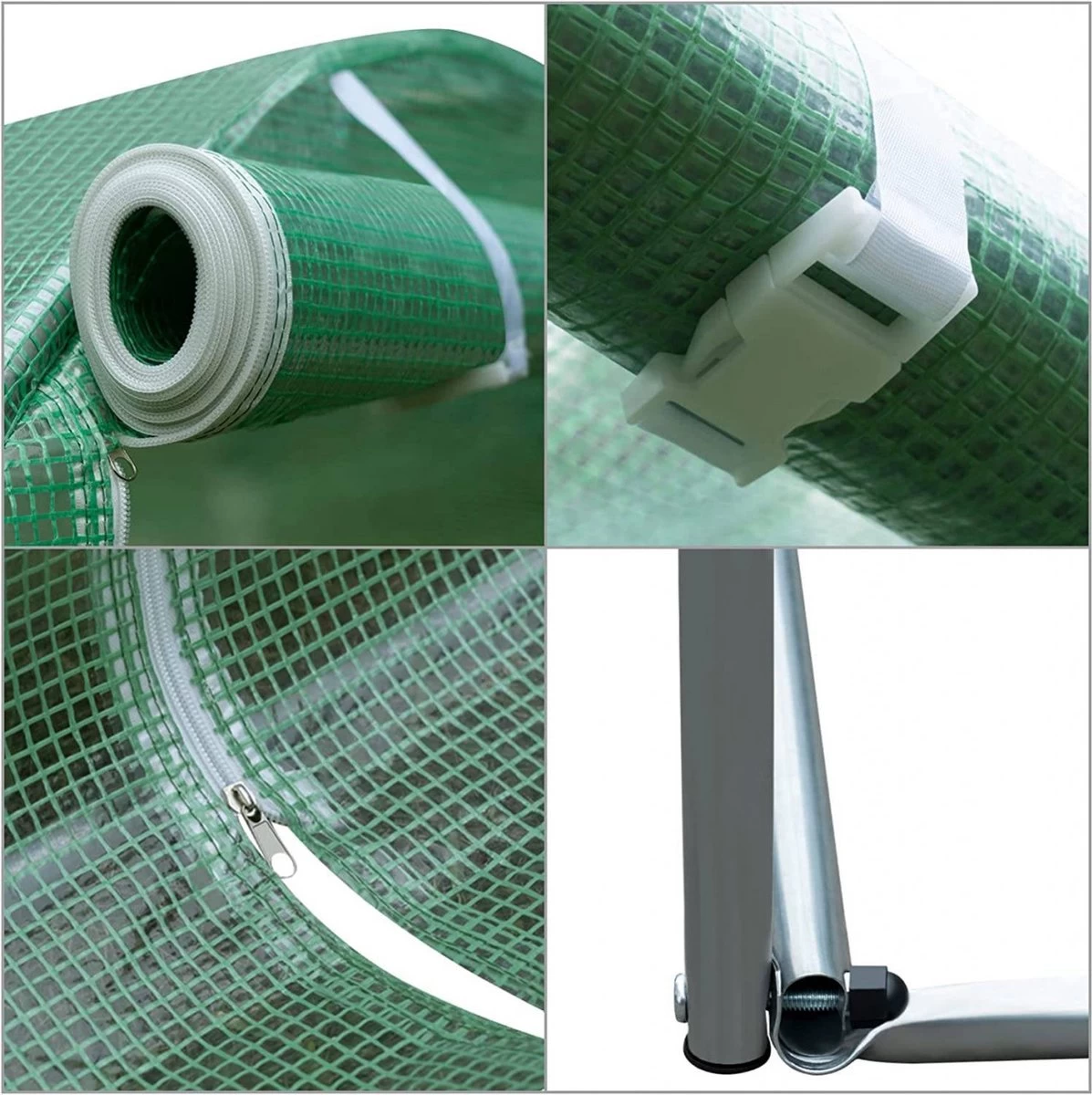 Kas 300x200x190 Cm, Foliekas Wintervast, Tomatenhuis Met Deur 6 Ramen 6 Kas 300x200x190 Cm, Foliekas Wintervast, Tomatenhuis Met Deur 6 Ramen - Afbeelding 6