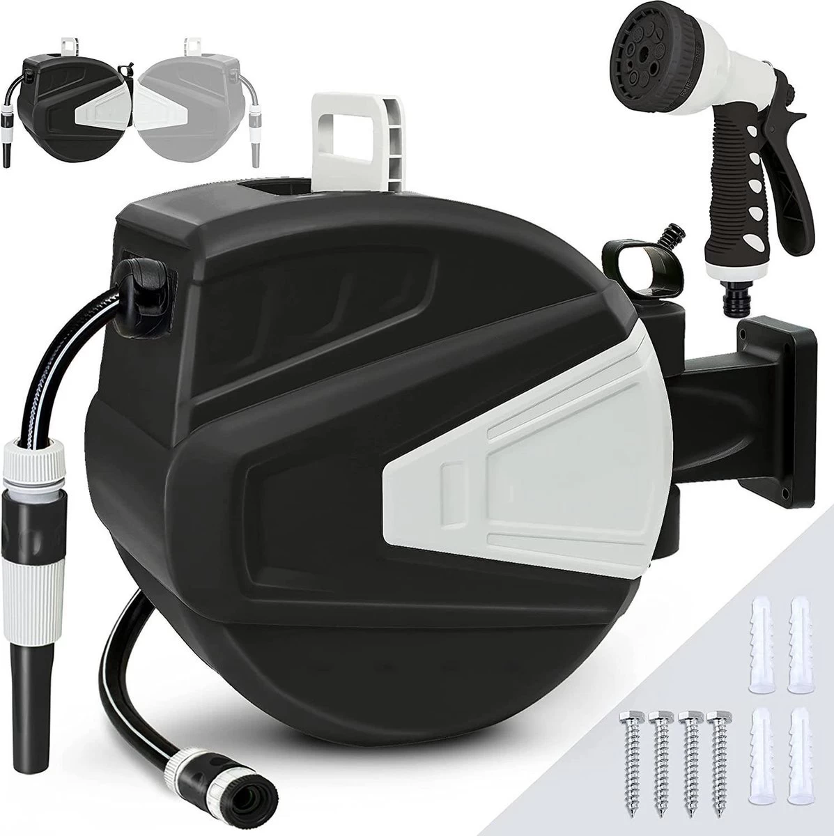 Sens Design Slanghaspel - Tuinslang Haspel - Automatisch - Zwart - 20m 6 Sens Design Slanghaspel - Tuinslang Haspel - Automatisch - Zwart - 20m - Afbeelding 6