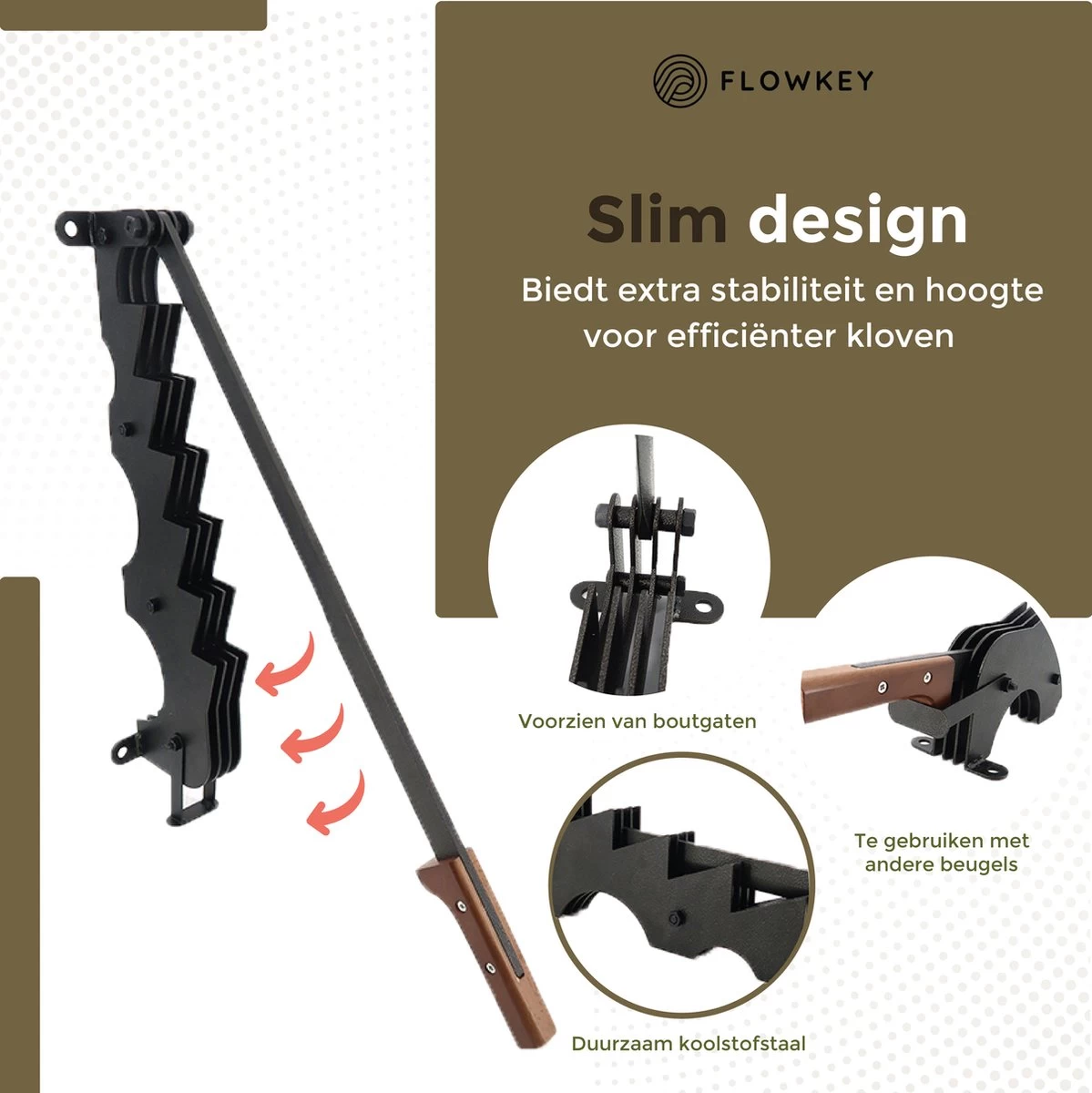 Flowkey® Houtklover XL - Houtsplijter Bijl - Houtkliever Kloofwig Gietijzer - Voor Hout & Aanmaakhout - Inclusief Gratis Bevestigingsset 3 Flowkey® Houtklover XL - Houtsplijter Bijl - Houtkliever Kloofwig Gietijzer - Voor Hout & Aanmaakhout - Inclusief Gratis Bevestigingsset - Afbeelding 3