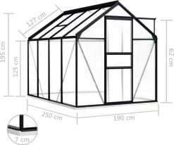 VidaXL Broeikas Met Basisframe 4,75 M² Aluminium Antracietkleurig -Tuin En Buiten 1200x1001 1