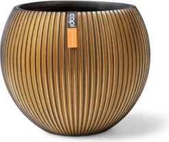 Capi Europe - Vaas Bol Groove XL - 63x51 - Goud - Bloempot Voor Binnen - Opening ⌀42 - GVGB271 -Tuin En Buiten 1200x1012