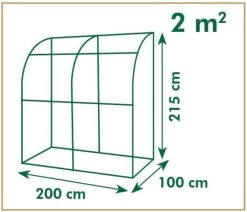 Nature - Kas - Muurkas - H215 X 200 X 100cm - Groen 7 Nature - Kas - Muurkas - H215 X 200 X 100cm - Groen -Tuin En Buiten 1200x1030 1