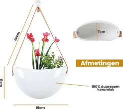 Plantenhanger Keramiek – Set Van 3 – Wit Steen- Hangpot – Hangende Bloempot Plantenpot - 3 Verschillende Koorden - 18 X 11 X 7 Cm 16 Plantenhanger Keramiek – Set Van 3 – Wit Steen- Hangpot – Hangende Bloempot Plantenpot - 3 Verschillende Koorden - 18 X 11 X 7 Cm -Tuin En Buiten 1200x1066 2