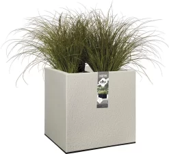 Elho Vivo Structure Finish Vierkant 40 - Plantenbak Voor Binnen & Buiten - Ø 39 X H 41 - Grijs/Warm Grijs 18 Elho Vivo Structure Finish Vierkant 40 - Plantenbak Voor Binnen & Buiten - Ø 39 X H 41 - Grijs/Warm Grijs -Tuin En Buiten 1200x1095 2