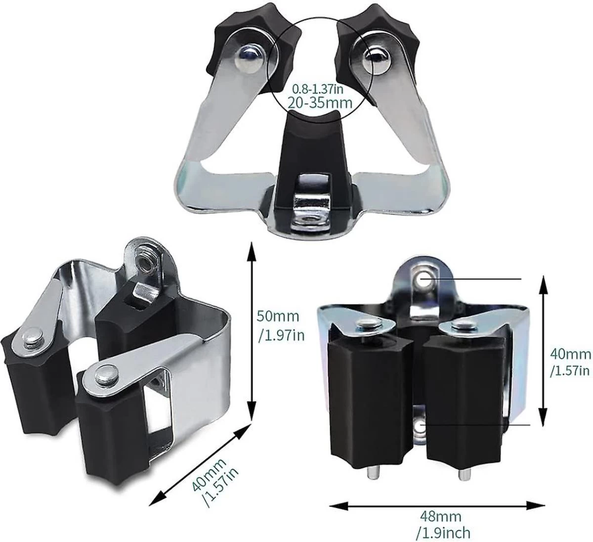 Deal Tools Multi Wand Houder - Bezemhouder - Gereedschap Houder - Bezem Ophangsysteem - Ophangsysteem Tuingereedschap - Set Inclusief Bevestigingsmateriaal - 12 Houders 6 Deal Tools Multi Wand Houder - Bezemhouder - Gereedschap Houder - Bezem Ophangsysteem - Ophangsysteem Tuingereedschap - Set Inclusief Bevestigingsmateriaal - 12 Houders - Afbeelding 6