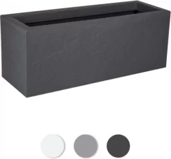 EDA Plantenbak - Bloembak - 57L - 79,5 X 29,5 X 29,5 Cm - Antraciet