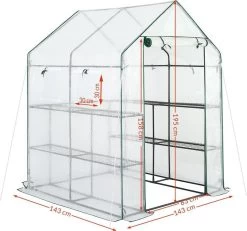 Gardebruk Kweekkas 2m² - 8 Legplanken & 4 Ramen - 195x143x143 Cm 31 Gardebruk Kweekkas 2m² - 8 Legplanken & 4 Ramen - 195x143x143 Cm -Tuin En Buiten 1200x1123 5