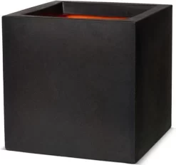Capi Europe - Bloempot Vierkant Smooth NL - 30x30x30 - Zwart - Voor Binnen En Buiten - KBL902 -Tuin En Buiten 1200x1129